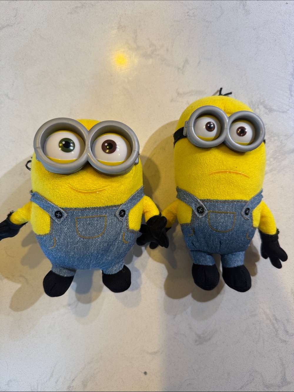 Minions Bob and Kevin Despicable Me plushie stuffed animals set
